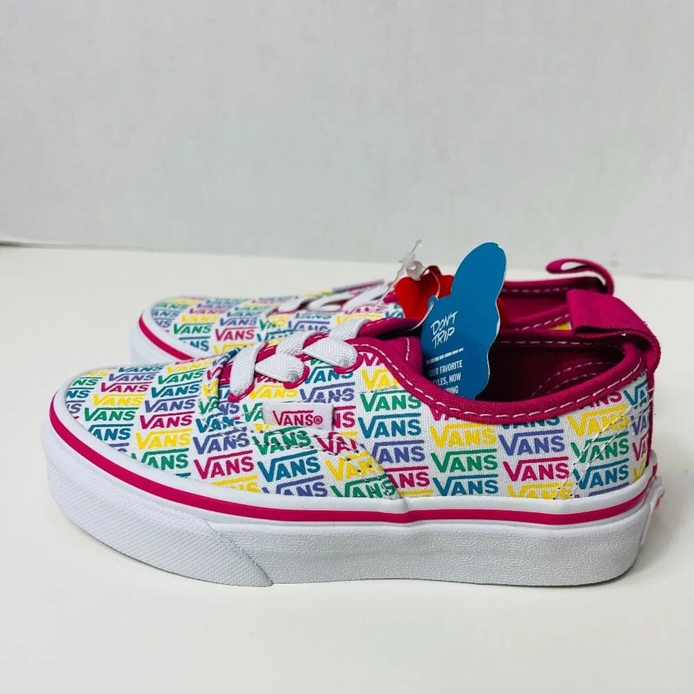 Vans Kids Authentic Elastic Rainbow Sneaker 10.5K - Picture 11 of 12